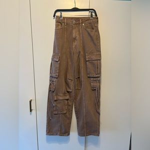 Worn one time! Brown Cargo Pants